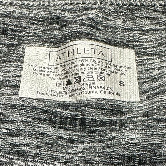 ATHLETA Women’s Gray Renew Ribbed Sleeveless Tank Top Size Small Style# 920045 - Picture 4 of 5